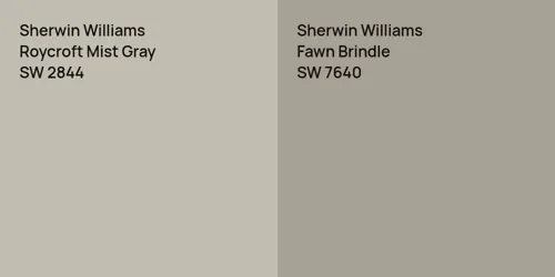 SW 2844 Roycroft Mist Gray vs SW 7640 Fawn Brindle