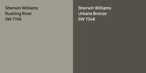 SW 7746 Rushing River vs SW 7048 Urbane Bronze