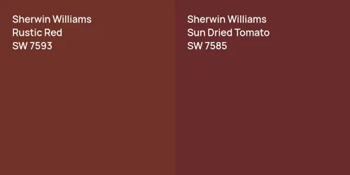 SW 7593 Rustic Red vs SW 7585 Sun Dried Tomato