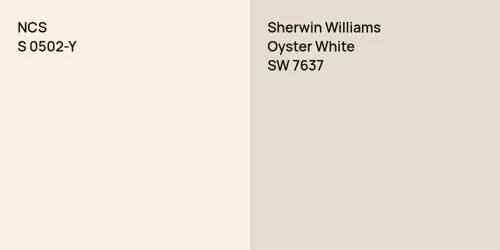 S 0502-Y null vs SW 7637 Oyster White