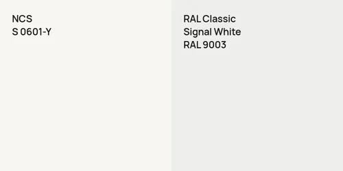 S 0601-Y  vs RAL 9003 Signal White