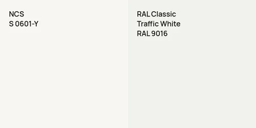 S 0601-Y  vs RAL 9016 Traffic White