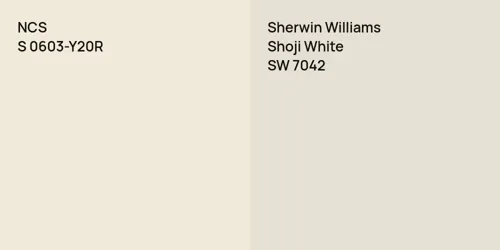 S 0603-Y20R  vs SW 7042 Shoji White