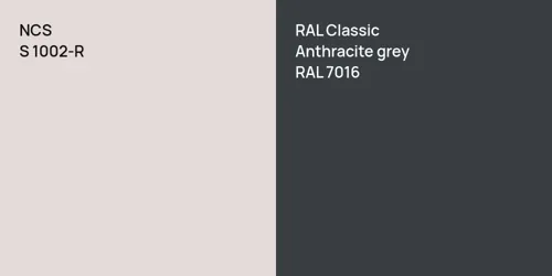 S 1002-R  vs RAL 7016  Anthracite grey