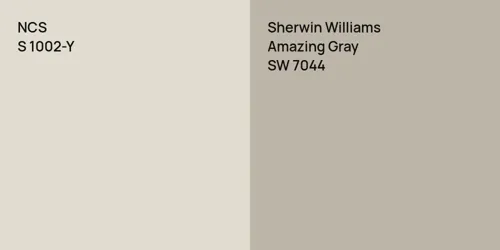 S 1002-Y null vs SW 7044 Amazing Gray