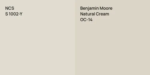 S 1002-Y null vs OC-14 Natural Cream