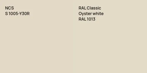 S 1005-Y30R  vs RAL 1013  Oyster white