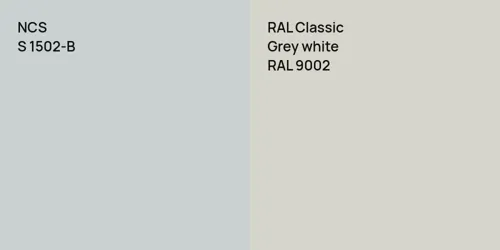 S 1502-B  vs RAL 9002  Grey white