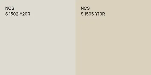 NCS S 1502-Y20R vs. Sherwin Williams Angora comparison