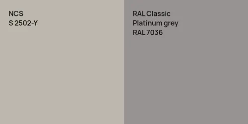 S 2502-Y  vs RAL 7036  Platinum grey