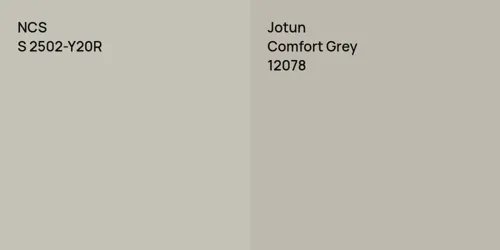 S 2502-Y20R  vs 12078 Comfort Grey