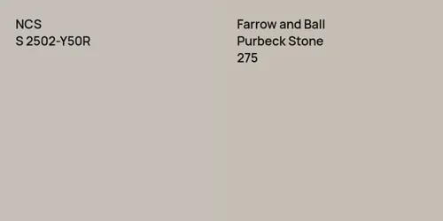 S 2502-Y50R  vs 275 Purbeck Stone