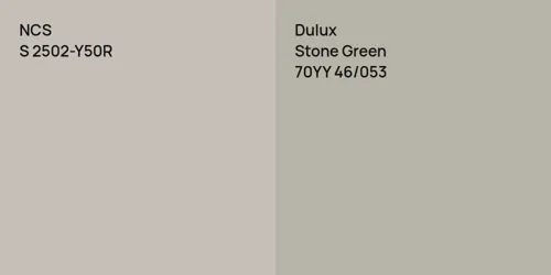 S 2502-Y50R  vs 70YY 46/053 Stone Green