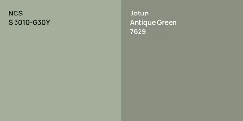 S 3010-G30Y  vs 7629 Antique Green