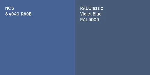 S 4040-R80B  vs RAL 5000 Violet Blue