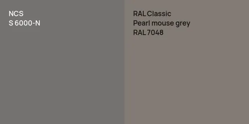 S 6000-N  vs RAL 7048  Pearl mouse grey