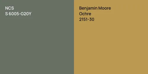 S 6005-G20Y  vs 2151-30 Ochre