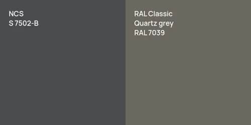 S 7502-B  vs RAL 7039  Quartz grey