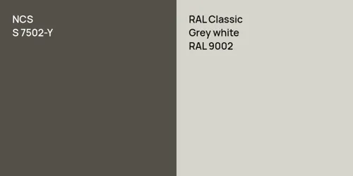 S 7502-Y  vs RAL 9002  Grey white