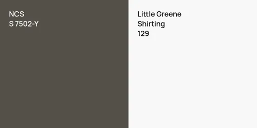 S 7502-Y  vs 129 Shirting