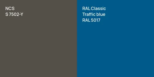 S 7502-Y  vs RAL 5017  Traffic blue