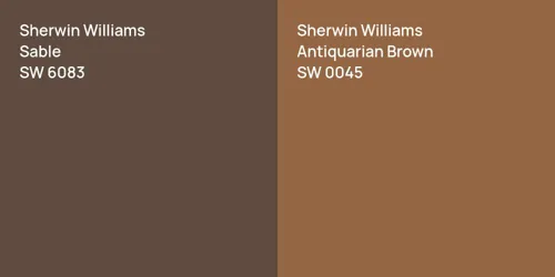 SW 6083 Sable vs SW 0045 Antiquarian Brown