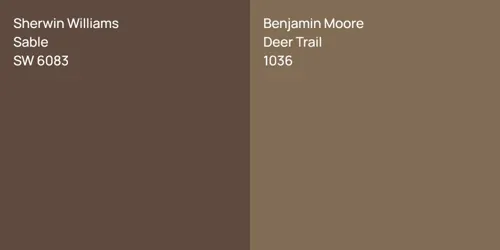 SW 6083 Sable vs 1036 Deer Trail