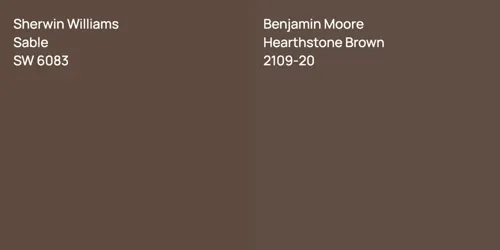 SW 6083 Sable vs 2109-20 Hearthstone Brown