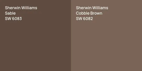 SW 6083 Sable vs SW 6082 Cobble Brown