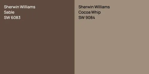 SW 6083 Sable vs SW 9084 Cocoa Whip