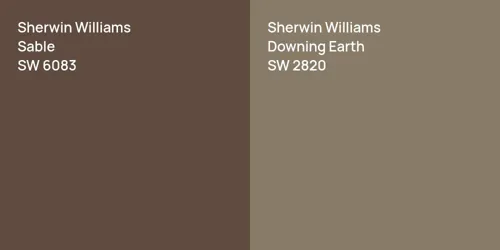 SW 6083 Sable vs SW 2820 Downing Earth