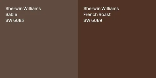 SW 6083 Sable vs SW 6069 French Roast