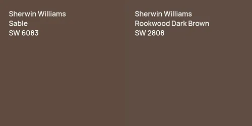 SW 6083 Sable vs SW 2808 Rookwood Dark Brown