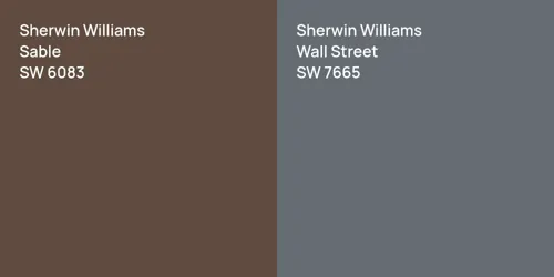 SW 6083 Sable vs SW 7665 Wall Street