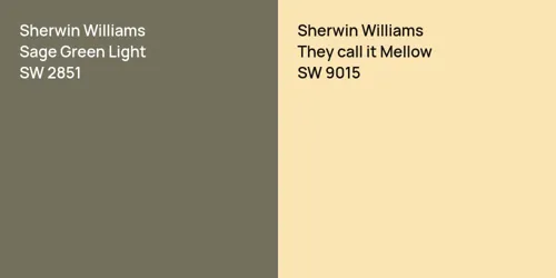 SW 2851 Sage Green Light vs SW 9015 They call it Mellow