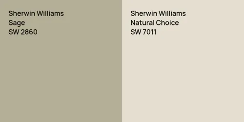 SW 2860 Sage vs SW 7011 Natural Choice