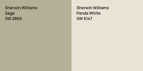 SW 2860 Sage vs SW 6147 Panda White