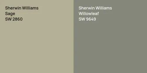 SW 2860 Sage vs SW 9649 Willowleaf