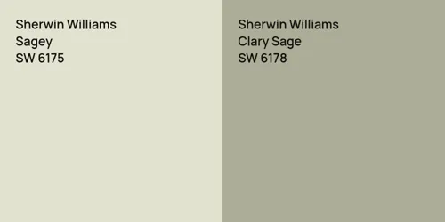 SW 6175 Sagey vs SW 6178 Clary Sage