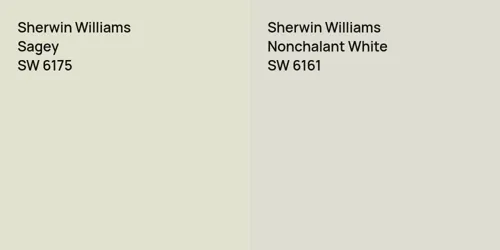 SW 6175 Sagey vs SW 6161 Nonchalant White