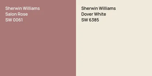 SW 0061 Salon Rose vs SW 6385 Dover White