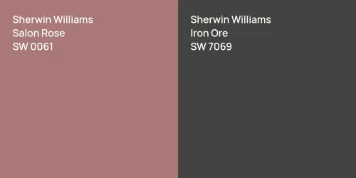 SW 0061 Salon Rose vs SW 7069 Iron Ore