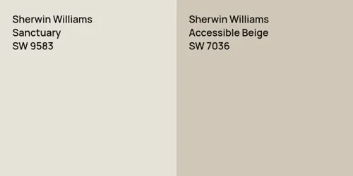 SW 9583 Sanctuary vs SW 7036 Accessible Beige