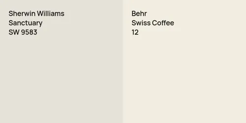 SW 9583 Sanctuary vs 12 Swiss Coffee