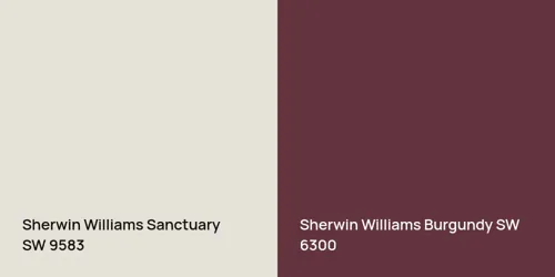 SW 9583 Sanctuary vs SW 6300 Burgundy