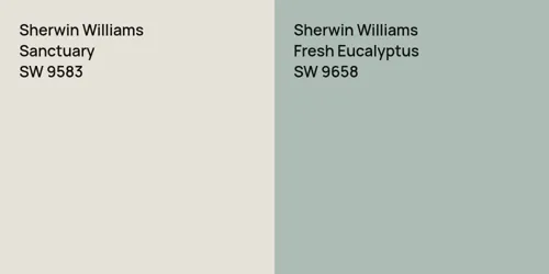 SW 9583 Sanctuary vs SW 9658 Fresh Eucalyptus