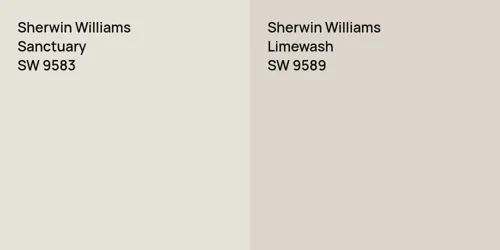 SW 9583 Sanctuary vs SW 9589 Limewash