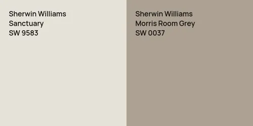 SW 9583 Sanctuary vs SW 0037 Morris Room Grey