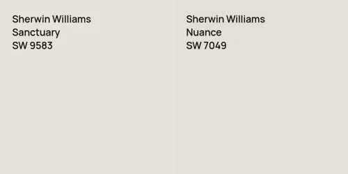 SW 9583 Sanctuary vs SW 7049 Nuance