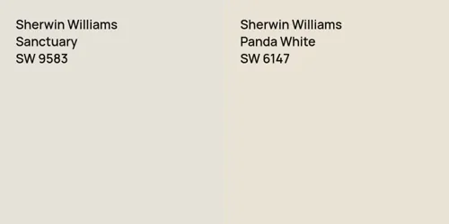 SW 9583 Sanctuary vs SW 6147 Panda White